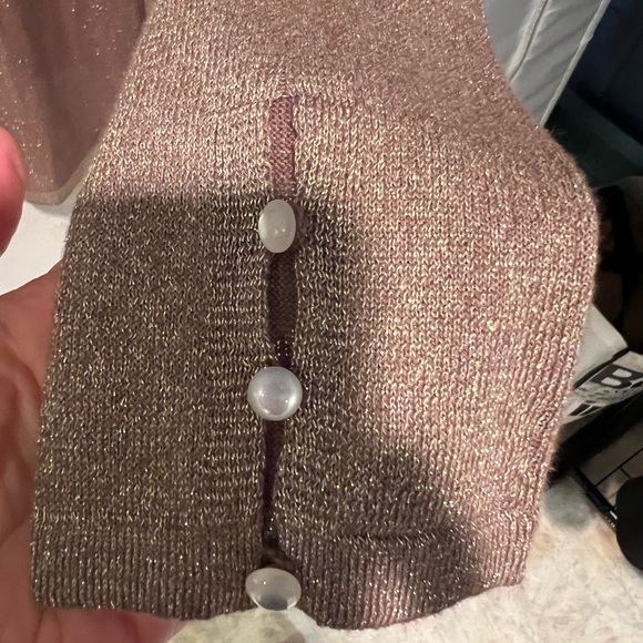 Sparkly gold evening sweater. - Picture 3 of 4